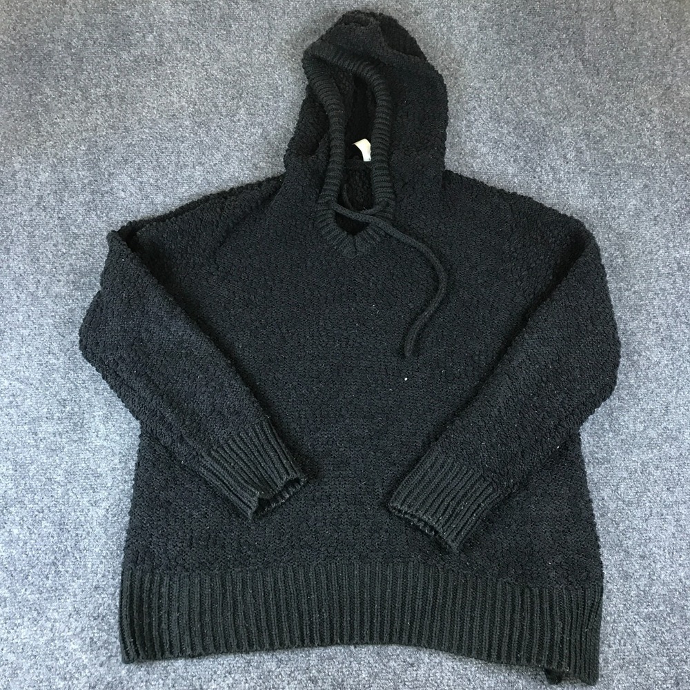 Green Tea Black Popcorn Hoodie Men's Large Black‎ Cozy Raglan Sleeve Drawstring